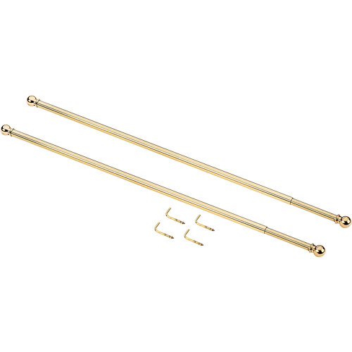 2 portavisillos ø 7 mm dorado de 55-100 cm