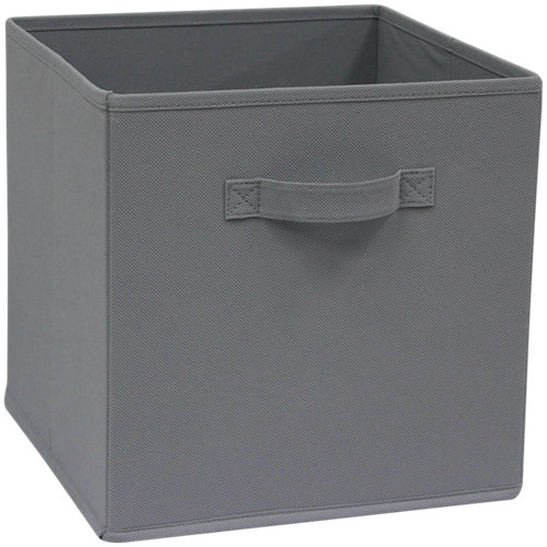 Composición nº19 spaceo home armario kit vestidor sin puertas gris 240x80x60cm 25 Cesta de tejido de 31x31x31 cm plegable