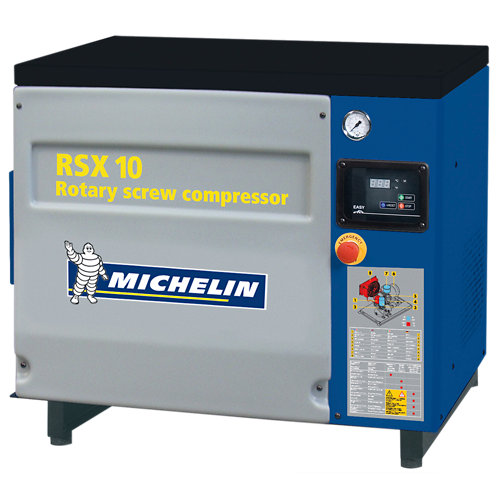Compresor de tornillo michelin ca-rsx10 de 10 cv y 0l de depósito