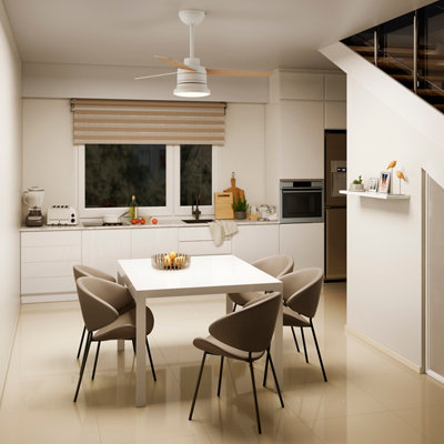 Ventilador de techo con luz LED INSPIRE Notos 106 cm Blanco Ventilador de techo con luz LED INSPIRE Notos 106 cm Blanco