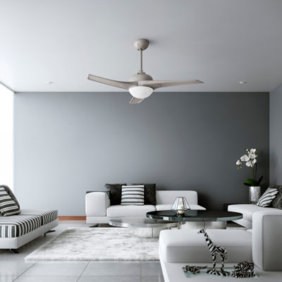 Ventilador de techo con luz INSPIRE Guillin 132 cm Gris AC Ventilador de techo con luz INSPIRE Guillin 132 cm Gris AC