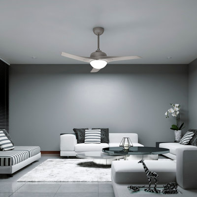 Ventilador de techo con luz INSPIRE Guillin 132 cm Gris AC Ventilador de techo con luz INSPIRE Guillin 132 cm Gris AC