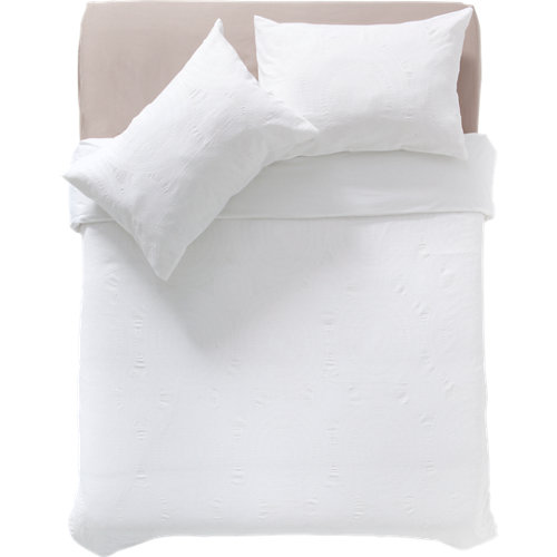 Funda nórdica jacquard bursa algodón 200 hilos blanco para cama de 150 cm
