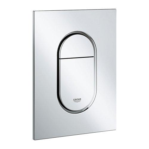 Placa de accionamiento wc suspendido grohe arena cosmopolitan cromado brillante de la marca Grohe en acabado de color Gris / plata fabricado en Plástico