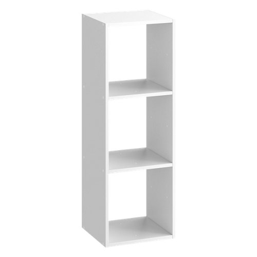 Jamba de madera rechapada haya de 2,02 m 26 Estantería spaceo kub 3 cubos blanco 104.8x36x31.7cm