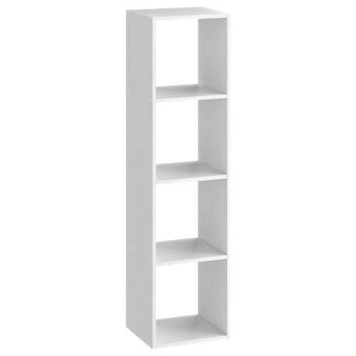 Tablero macizo de pino de 18mm de espesor y 50x200cm 25 Estantería spaceo kub 4 cubos blanco 139.3x36x31.7cm