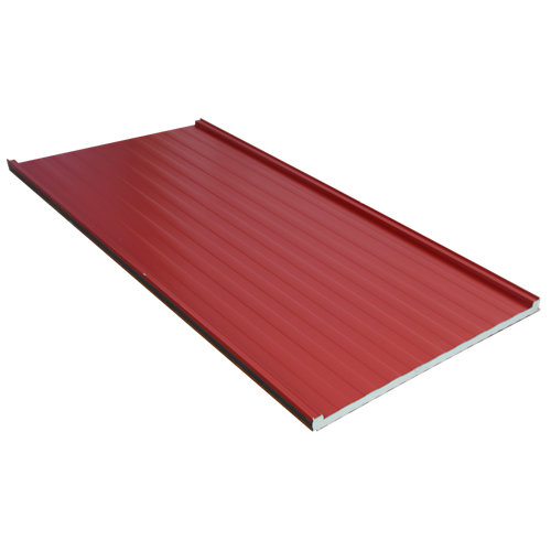 Panel sándwich rojo/blanco de 2500x1000x30 mm