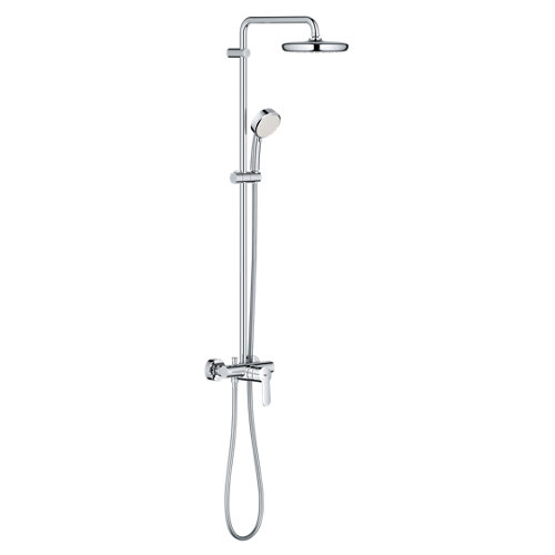 Columna de ducha monomando grohe ntempesta gris de la marca Grohe en acabado de color Gris / plata fabricado en Latón