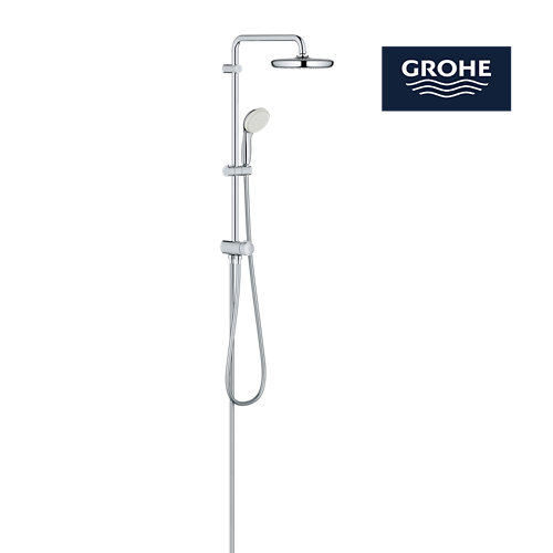 Columna de ducha sin grifo grohe ntempesta gris cromado de la marca Grohe en acabado de color Gris / plata fabricado en Latón