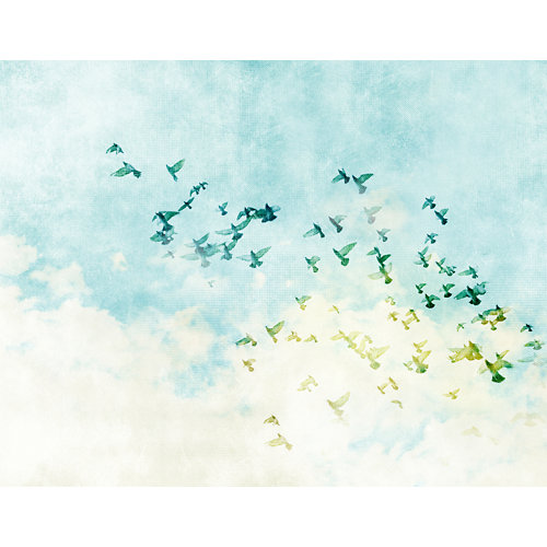 Mural decorativo autoadhesivo flying birds 321x250 cm