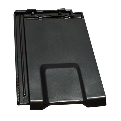 Pack de 4 tejas flat 10 tech graphite 28.5x47.5 cm