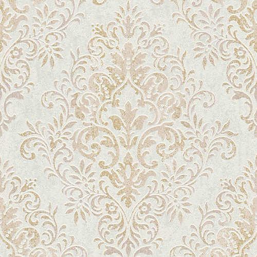 Papel pintado espumante medallón jette beige