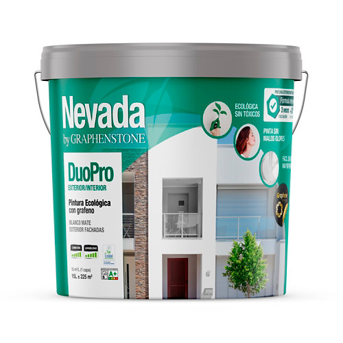 Pintura fachada ecológica graphenstone nevada duo 15l blanco