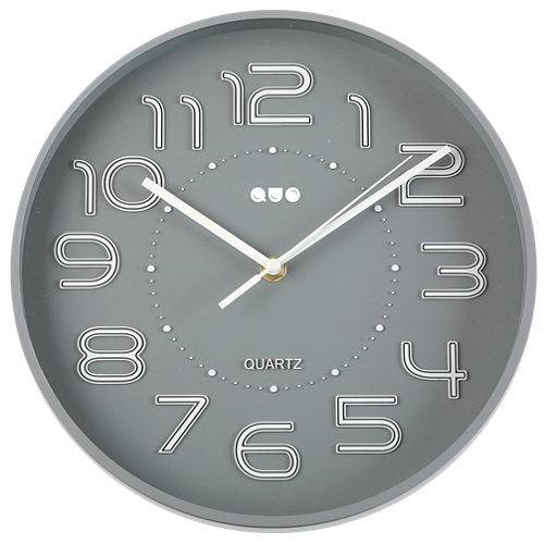 Reloj de cocina a pared redondo gris quo de 28 cm