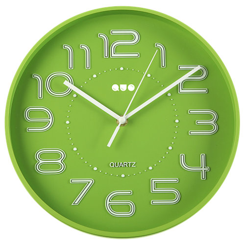 Reloj de cocina a pared redondo verde quo de 28 cm