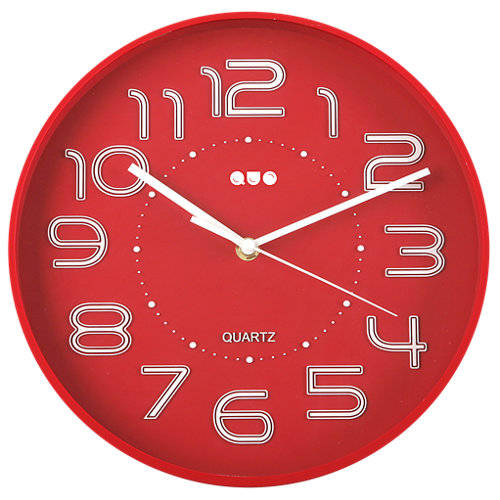 Reloj de cocina a pared redondo rojo quo de 28 cm