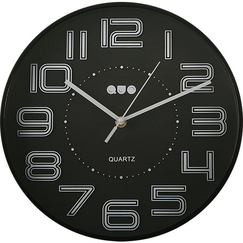 Reloj de cocina a pared redondo negro quo de 28 cm