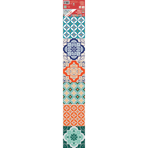 Pack de 6 stickers azulejos multicolor 15x15 cm