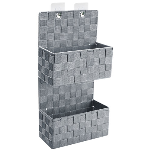 Cesta de baño / ducha gris / plata 22x11.5 cm de la marca VERSA en acabado de color Gris / plata fabricado en Nailon