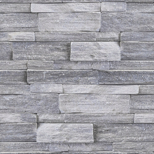 Papel pintado piedra natural gris 5,3 m²