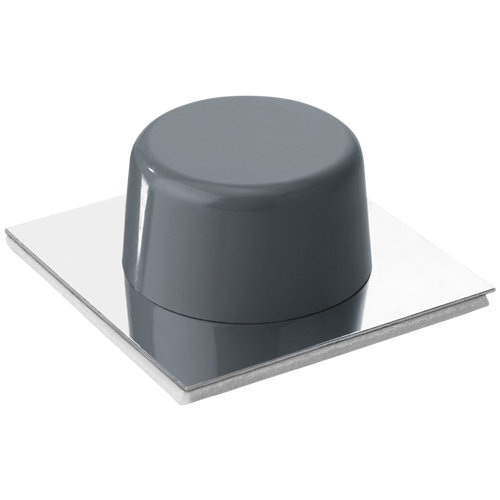 2 tope de puerta para fijar en el suelo gris 4.5x4.5x cm