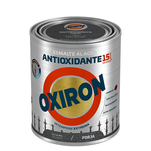Pintura oxiron forja agua 0 75l gris acero