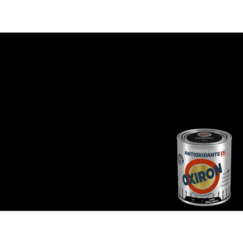 Pintura oxiron liso agua brillo 0 75l negro