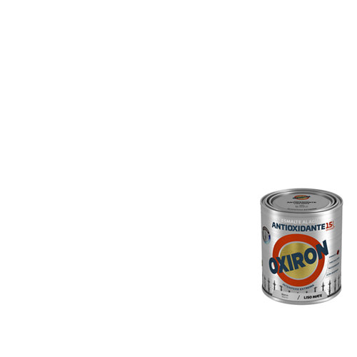 Pintura oxiron liso agua mate 0 75l blanco