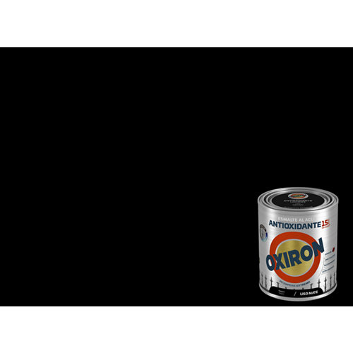 Pintura oxiron liso agua mate 0 75l negro