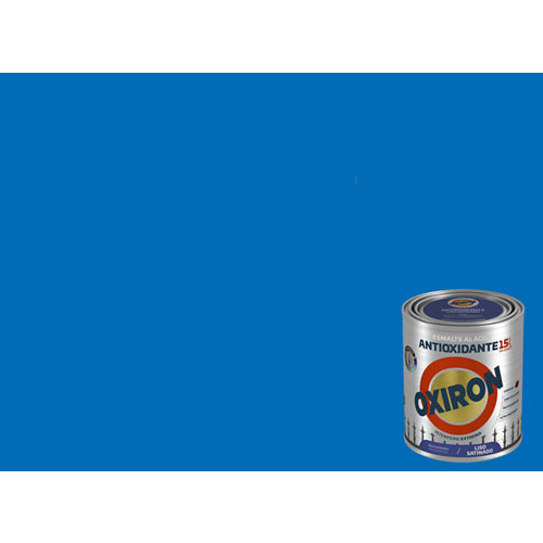 Pintura oxiron liso agua satinado 0 75l azul luminoso