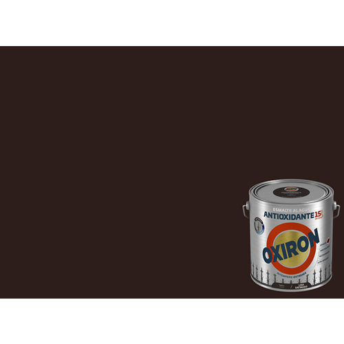 Pintura oxiron liso agua satinado 2 5l tabaco