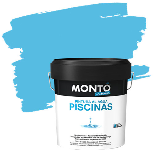 Pintura piscina agua excl monto 12l azul polinesia