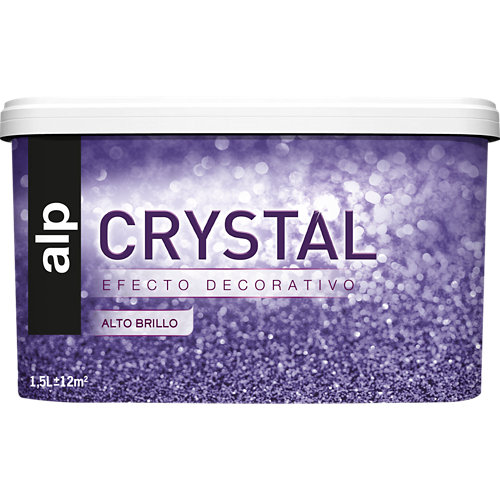 Pintura efecto crystal 1.5l gris agua