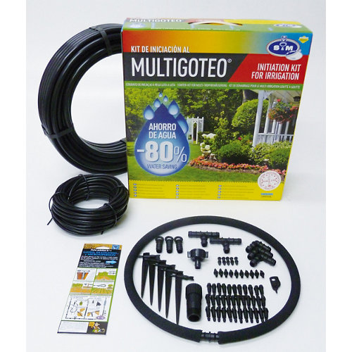 Kit de riego por goteo con 25 m de tubería