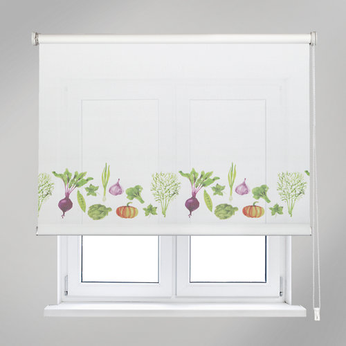 Estor enrollable screen vegetables blanco de 165x190cm