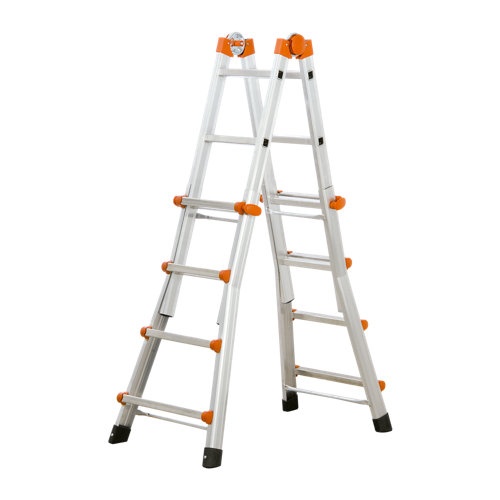 Escaleras Escamoteables 24 Escalera telescópica aluminio 4x4 peldaños4,70 m altura máxima