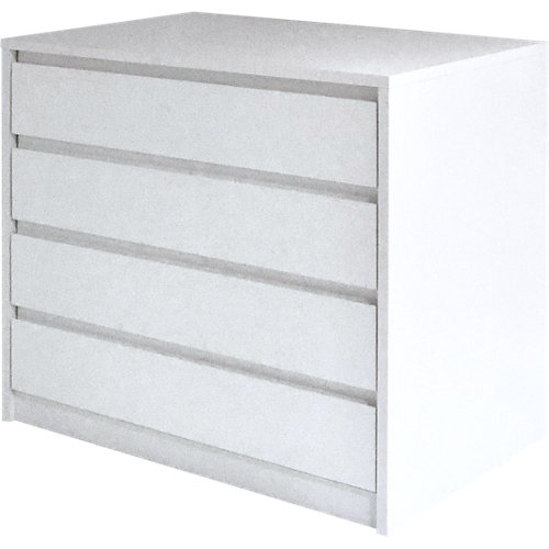 Puerta doble acristalada berna roble gris 130x105(62+42)cm i 24 Cajonera 4 cajones serie montada blanco con uñero 72x80x50cm (altoxanchoxfondo)