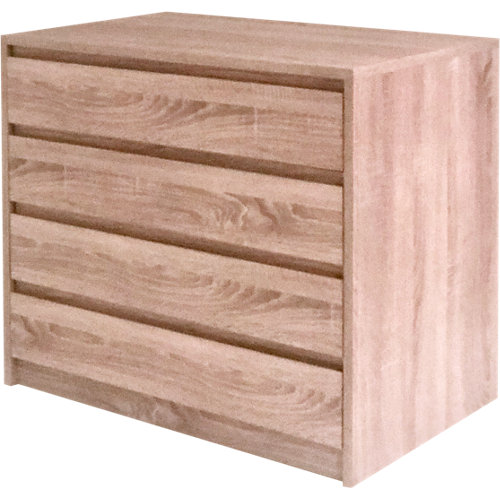 Puerta oboe nogal de apertura derecha de 105.00 cm 28 Cajonera 4 cajones serie montada roble con uñero 72x80x50cm (altoxanchoxfondo)