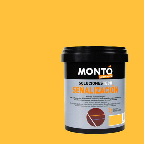 Pintura señalización suelos montó 750 ml amarillo