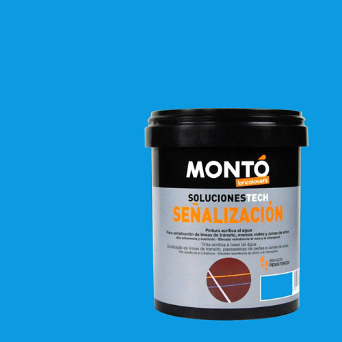 Pintura señalización suelos montó 750 ml azul