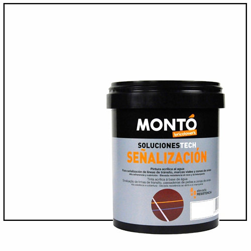 Pintura señalización suelos montó 750 ml blanca
