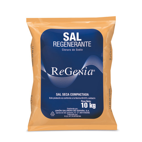 Saco de sal en pastillas regenia 10 kgs.