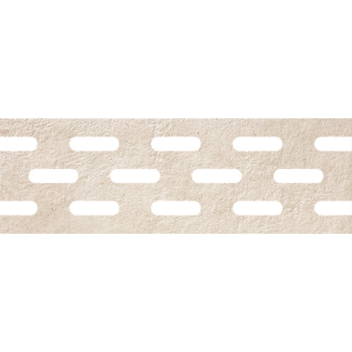 Azulejo cerámico serena 30x90 liana blanco relieve artens 24 Borde de peldaño porcelana beige de 20 x 61 cm