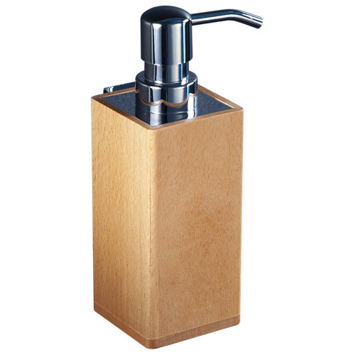 Dispensador de jabón natura de madera marrón
