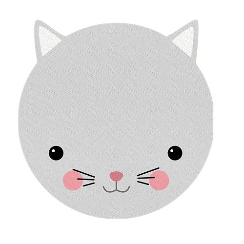 Alfombra gris pvc gatito 5555 90 x 90cm