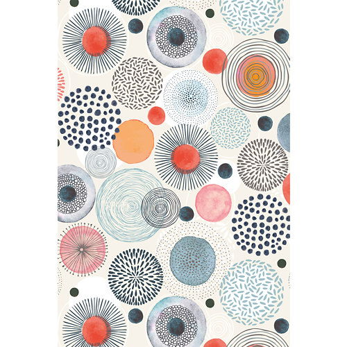 Alfombra azul yute atenas redonda 140 x 140cm 28 Alfombra multicolor pvc circulos pop 3774 120 x 180cm