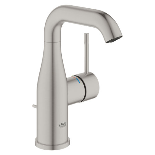 Grifo lavabo caño alto monomando grohe essence plata