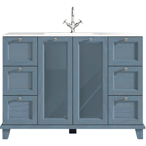 Mueble baño unike azul 120 x 48 cm