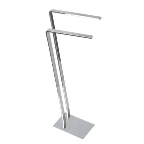 Toallero de pie oslo cromado brillante 28x85 cm de la marca Blanca / Sin definir en acabado de color Gris / plata fabricado en Acero