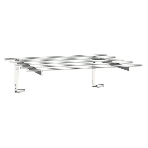 Toallero pared ginebra brillante 45x14 cm de la marca Blanca / Sin definir en acabado de color Gris / plata fabricado en Acero